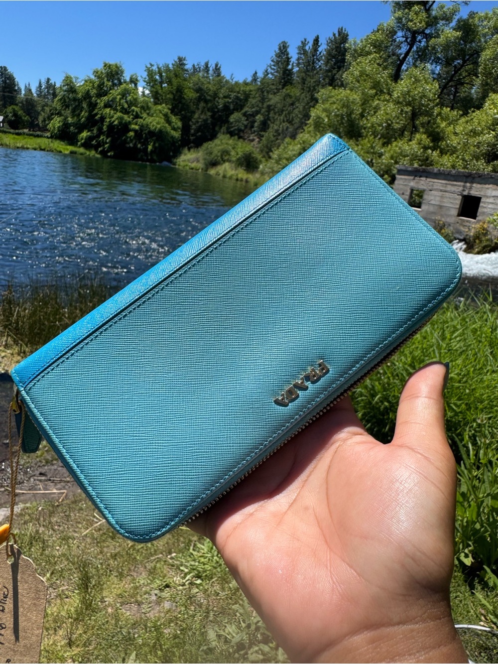 #115 PRADA SAFFIANO Zip-Around Wallet